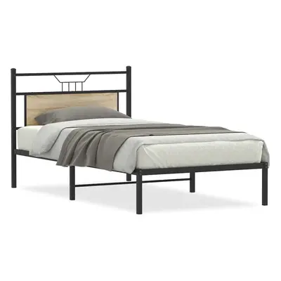 (sonoma oak, x cm) vidaXL Metal Bed Frame without Mattress double bed