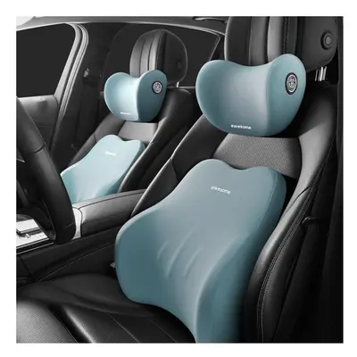 (1 Set Green) Non-deformable High-grade Car Neck Pillow For Universal Auto Lumbar Support