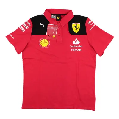 (XLB) Ferrari Team Polo Shirt (Red) - Kids