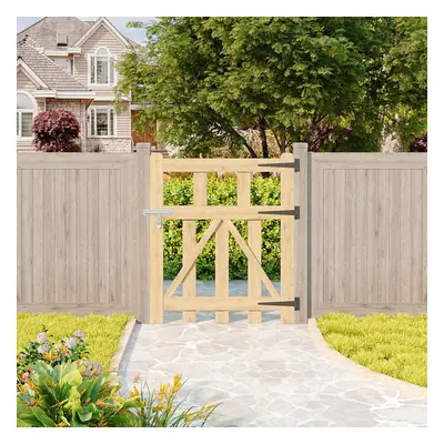 (76cm W x 90cm H) Decorative Outdoor Wooden Garden Gate Fence Door