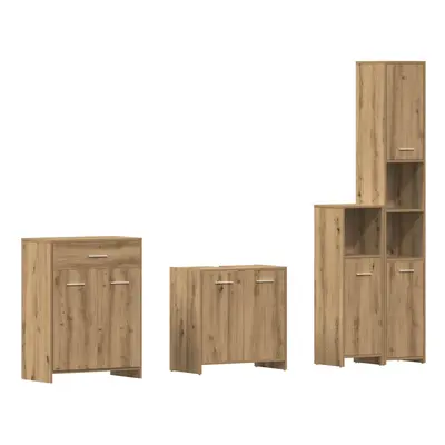 (artisian oak) vidaXL Bathroom Furniture Set Piece Storage Cabinet Cupboard Multi Colours