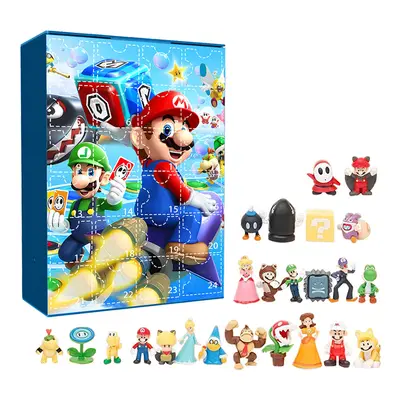 (1 PCS) Advent Calendar Super Mario Bros Surprise Box Christmas Countdown Gifts