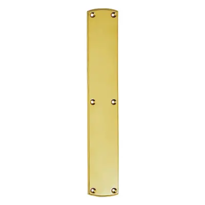 Large Traditional Door Finger Plate x 75mm Polished Brass Push Plate