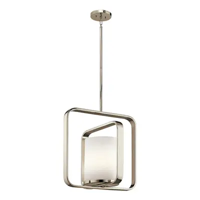 1 Bulb Ceiling Pendant Light Fitting Highly Polished Nickel LED E27 60W