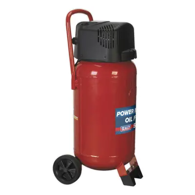 50 Litre Oil Free Belt Drive Air Compressor - 2hp Motor - Quick Release Coupling