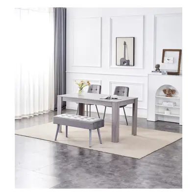 Dining Table and Chairs With Bench Grey Grey Velvet Chairs Wood Table Dining Set Furniture