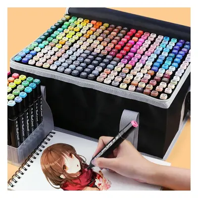 (as the picture, Colors) Art Marker Set Marker Pen Watercolor Brush Pen Sketch Marker Dual Tip D