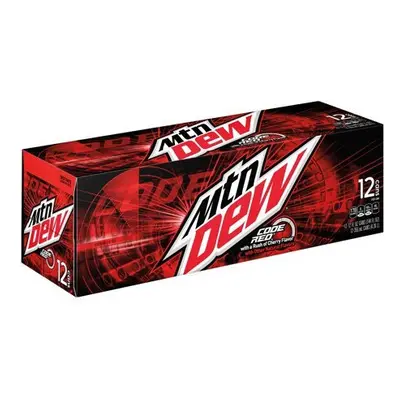 Mountain Dew Code Red Soda Cans x American Drink