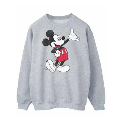 (XL, Sports Grey) Disney Mens Traditional Wave Mickey Mouse Sweatshirt