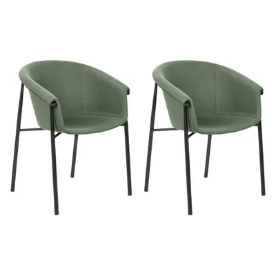 Set of Dining Chairs AMES Dark Green