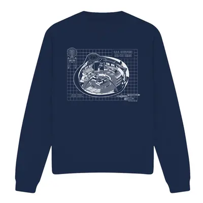 (M, Navy) Star Trek Unisex Adult Bridge Print Sweatshirt