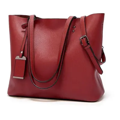 (burgundy) Zency Soft Artificial Leather Handbag Large Capacity Daily Casual Women&apos;s Should