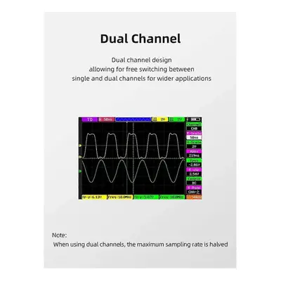 DS100 Handheld Digital Oscilloscope Dual Channel Mini Small Portable Instrument Auto Repair 50M