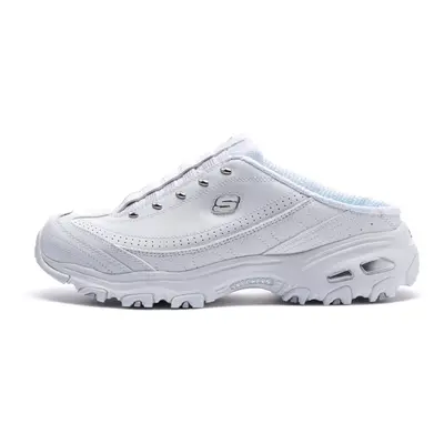 Skechers womens D'lites Bright Sky Fashion Sneaker White/Silver 8.5