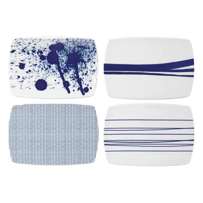 Royal Doulton Pacific Mixed Patterns Cheese Boards BlueWhite Set of