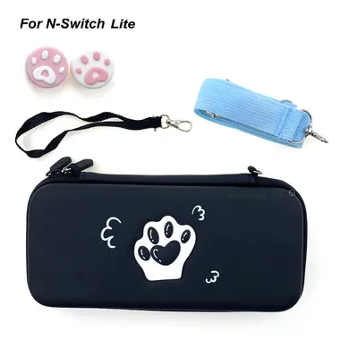 (Black for NS Lite) Cat Paw Bag for Nintendos NS Lite Console Joycons Protect Game Bag For NS Sw