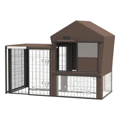 PawHut Rabbit Hutch Cover, Bunny Guinea Pig Cage Water-Resistant Protector