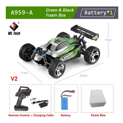 (WL-A959A-B1) WLtoys A959 A959-A 1:18 4WD RC Racing Car 35KM/H 2.4G Remote Control Drift High Sp