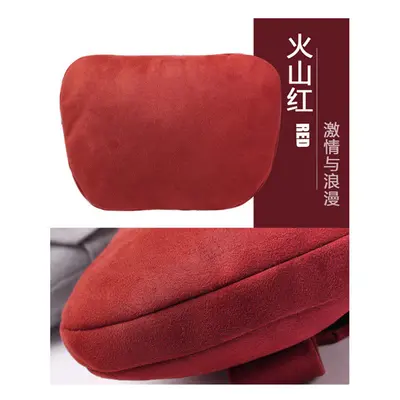 (Red) 2Pcs Car Headrest Neck Pillow Neck Support Pillow Cushion for Mercedes