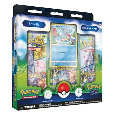 TCG: PokÃ©mon GO Pin Collection - Squirtle (1 Foil Promo Card, Collector's Pin & Booster Packs)