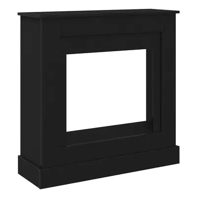 vidaXL Fireplace Surround Black Oak 90x30x90 cm Engineered Wood fire place