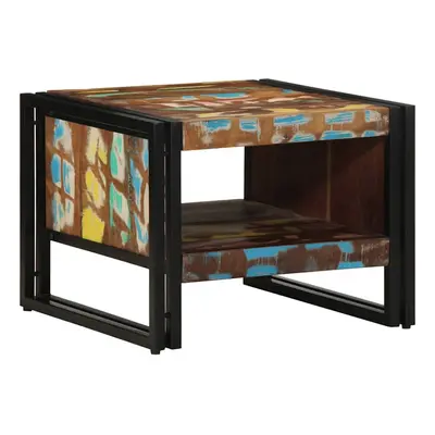 vidaXL Coffee Table Multicolour 50x50x38 cm Solid Wood Reclaimed side table