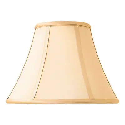 12" Inch Luxury Bowed Tapered Lamp Shade Traditional Honey Silk Fabric & White