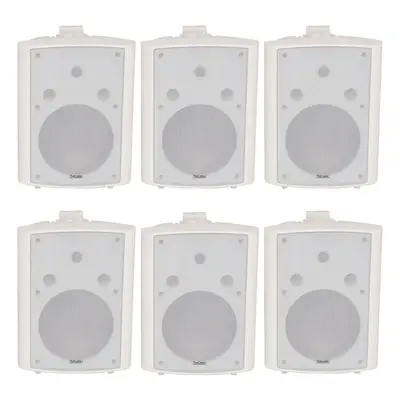 6x 180W White Wall Mounted Stereo Speakers 8" 8Ohm LOUD Premium Audio & Music