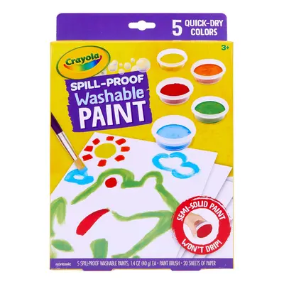 Spill Proof Paint Set, Washable Paint for Kids, Ages 3, 4, 5