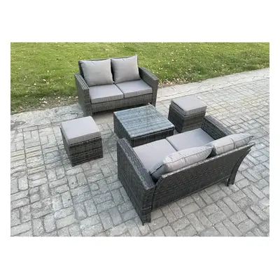 Fimous Rattan Garden Furniture Set piece Patio Rattan Furniture Sofa Weaving Wicker includes Dou