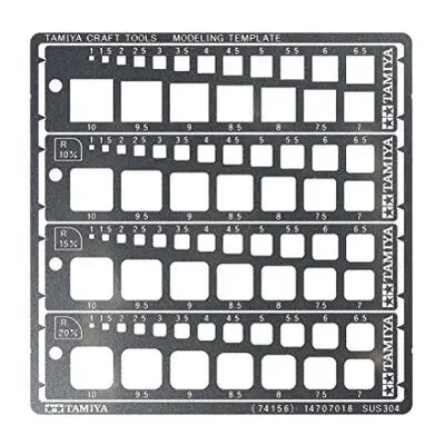 74156 Modelling Square Stencil mm (4) Polyethylene Model Making Accessories