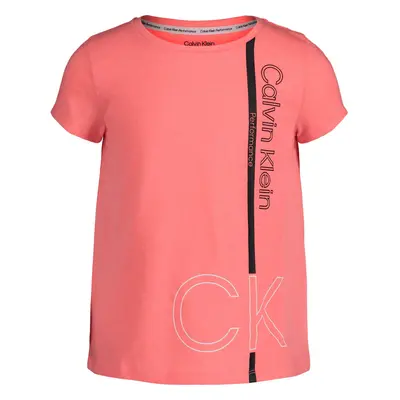 Calvin Klein Girls' Short Sleeve Performance T-Shirt Crew-Neck Neckli