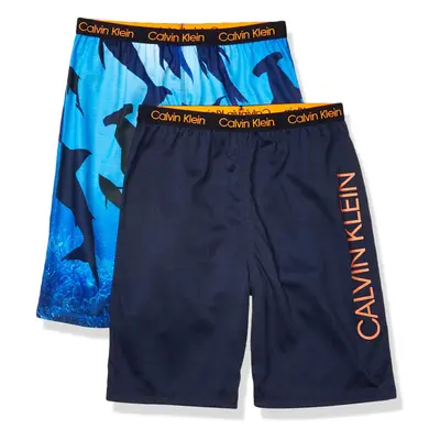 Calvin Klein Boys' Little Lounge Pajama Shorts Pack Sharks/Black X-Large