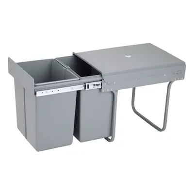 Charles Bentley Pull Out Kitchen Cupboard Bin 40L Capacity - Recycling Multi Compartment Odour P