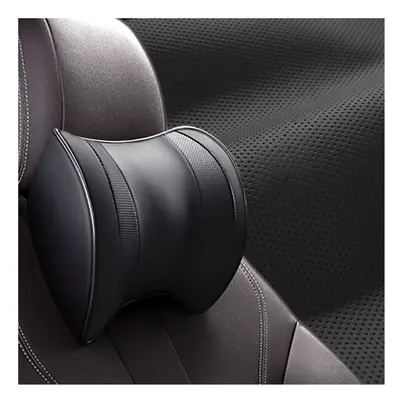 (1pcs black neck) Car Headrest Pillow Car Lumbar Support Pillow Breathable Memory Foam Neck