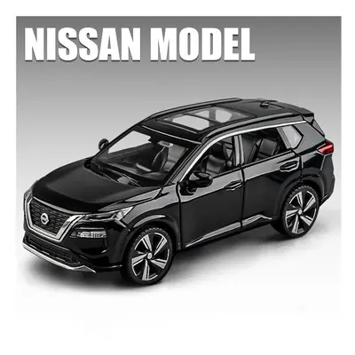 (Black) 1:32 Nissan X-Trail SUV Alloy Model Car Toy Diecasts Casting Sound and Light Car Toys Fo