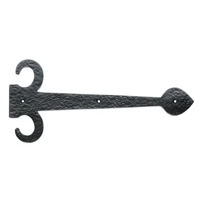 PAIR 305mm Ornate Sword Hinge Front Black Antique Decorative Door Plate