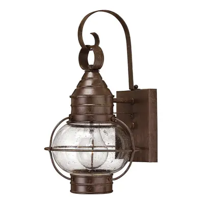 Wall Light Onion Lantern Design Clear Seedy Glass Sienna Bronze LED E27 60W