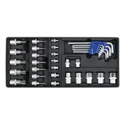 35 Piece PREMIUM TRX-Star Key Socket Bit & Socket Set with Modular Tool Tray