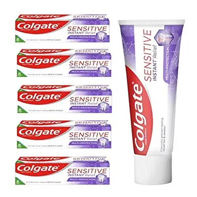 Colgate Sensitive Instant Relief Multi Protection Toothpaste ml Pack of 5, Blocks Pain Instantly