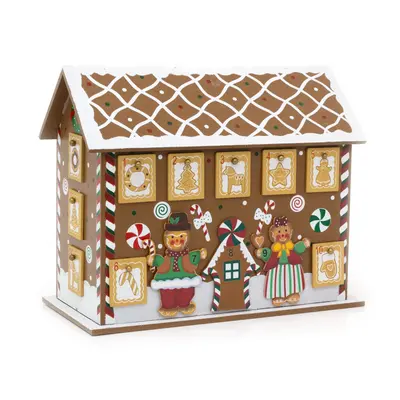 Gingerbread House Christmas Advent Calendar | Reusable Gingerbread Advent House Drawer Advent Ca