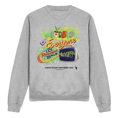 (M, Sport Heather) SpongeBob SquarePants Unisex Adult Therapy Plankton Sweatshirt