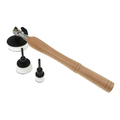 Bowl Sander Sanding Tool for Woodworking,1/2/ Inch Hook and Loop Sanding PU Pad, Long Hardwood H