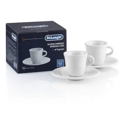 DeLonghi DLSc308 Porcelain Espresso cup & Saucer, Set of