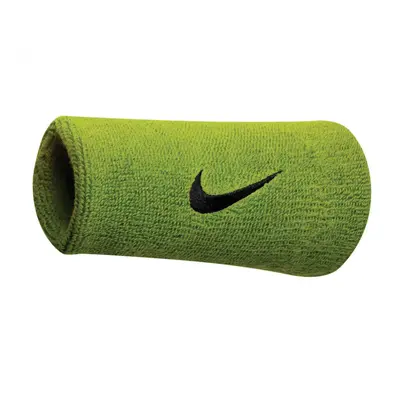 Nike Swoosh Doublewide Wristbands (Atomic Green/Black OSFM)