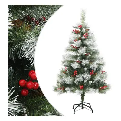 (120 cm) vidaXL Artificial Hinged Christmas Tree Pre Lit Xmas Tree with Cones & Berries