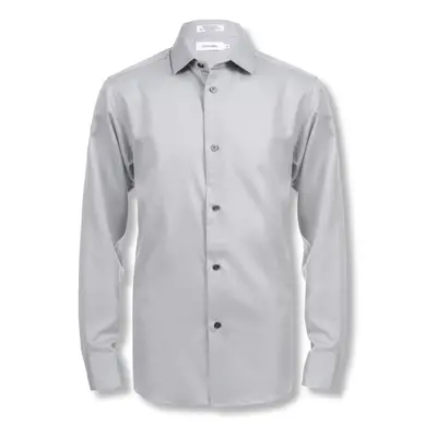 Calvin Klein Boys' Long Sleeve Sateen Dress Shirt Button-down Style W