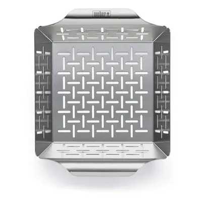 6481 Deluxe Grilling Basket, Small, stainless steel with high sides, 6.4 cm x 23.9 cm x 19.1 cm