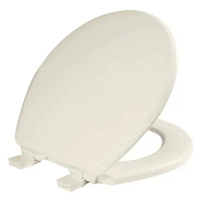 Bemis Ashland Modern Wood Toilet Seat with Decorative Edge Slow Close Secure Hinges Round Biscui