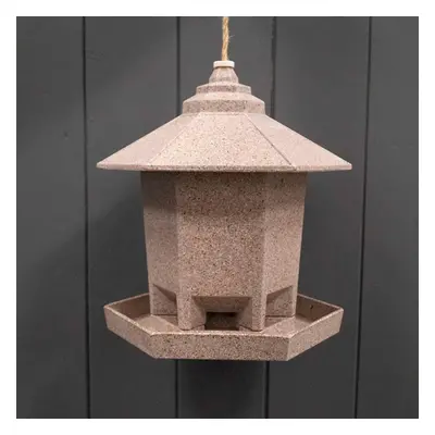 Earthy Deluxe Hexagonal Bird Feeder Nut Husk (21.6cm)